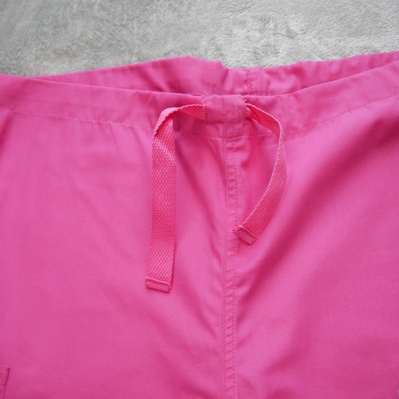 Cherokee Unisex Medium Pink 3 Pocket Cargo Adjustable Drawstring Pants - Picture 6 of 12
